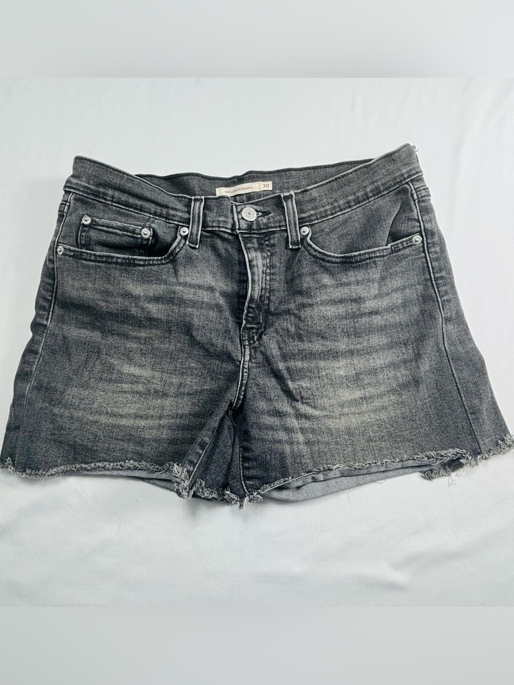 Denim Cutoff Shorts - Black Wash W680